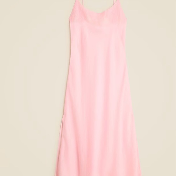 NWT J Crew Embroidered slip dress in ramie in porcelain pink size small - Picture 6 of 8